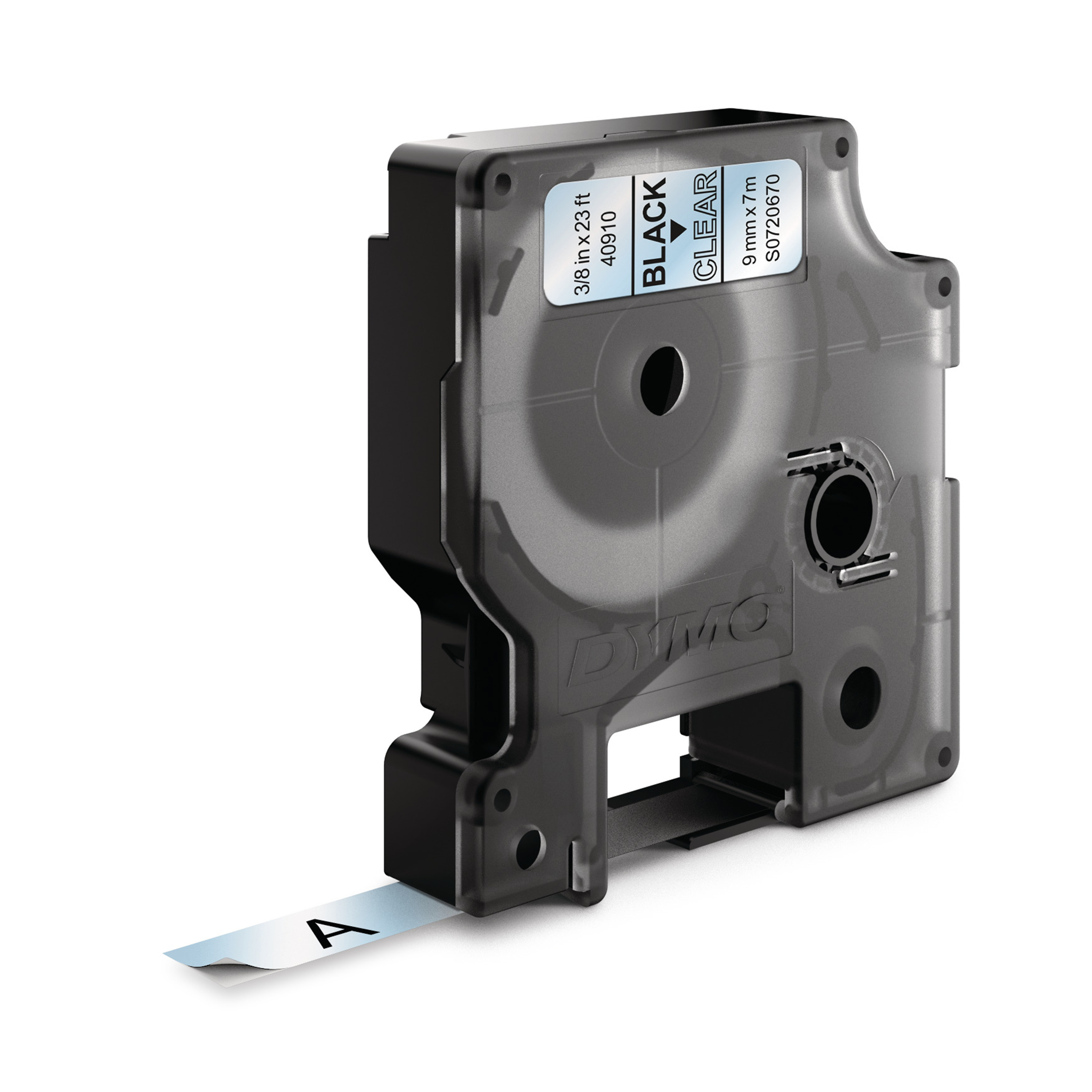 DYMO D1 Schriftband 40910 9mmx7.0m schwarz->transp.
