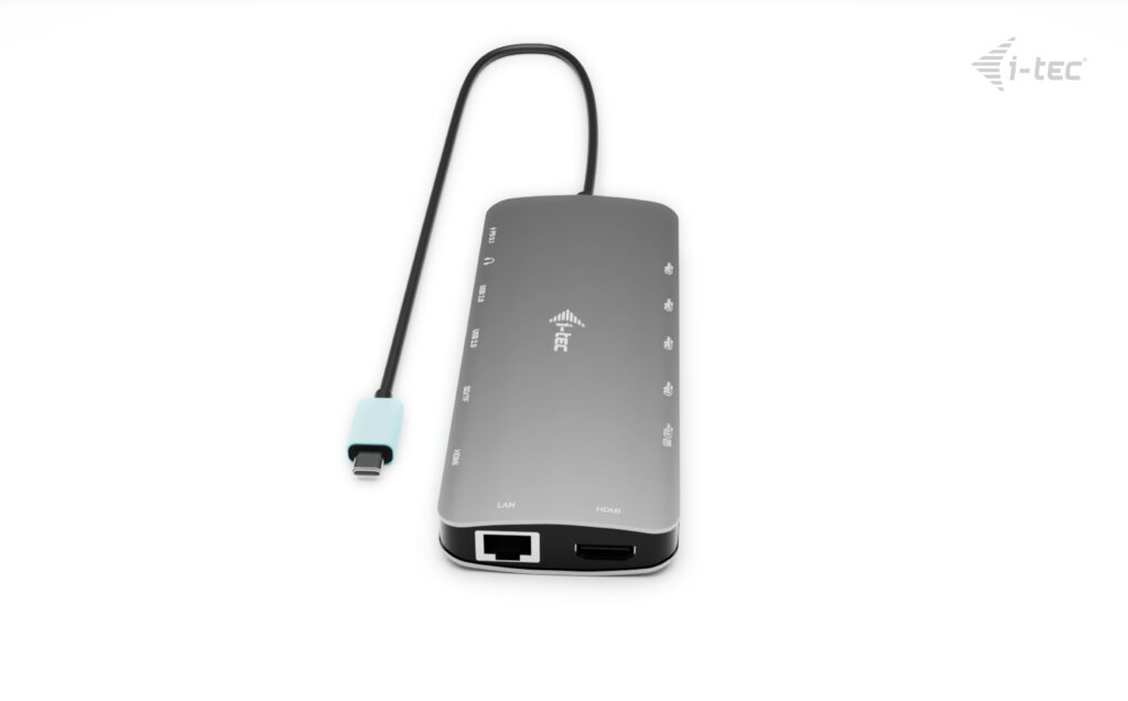 I-TEC USB-C Metal Nano Dock 2x HDMI 1x USB-C Video 1x GLAN 1x Audio/Mic 1xSD/microSD 1x USB 3.2 3x USB-C 3.2 Gen2 2x USB 2.0 PD140W