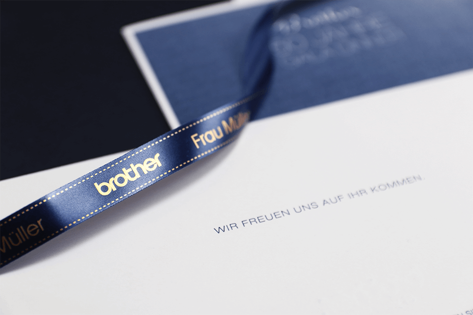 brother Textil-Schriftband TZe-RN34 TZERN34, 12 mm, gold auf blau, 1 St.