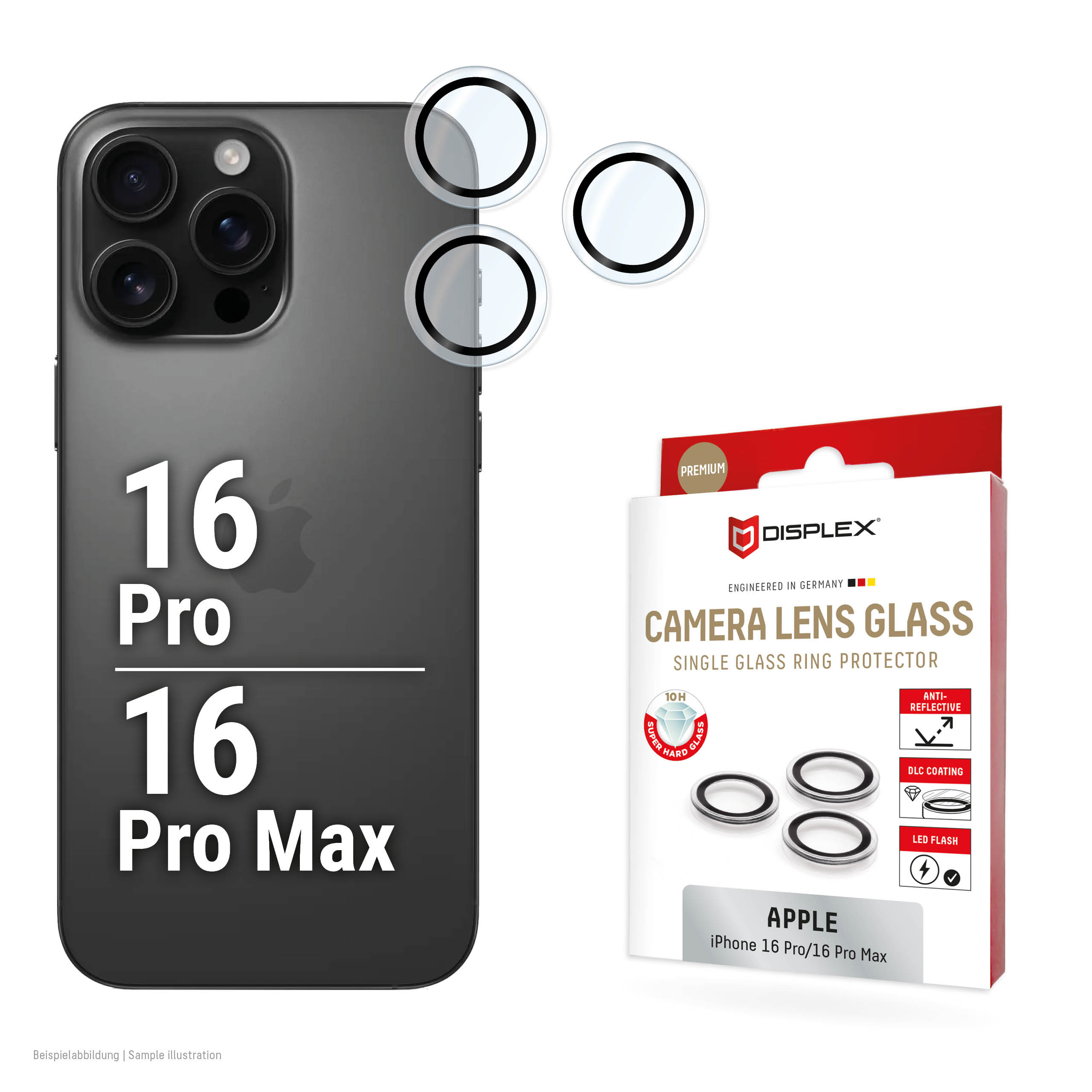 DISPLEX CAMGLASS SINGLE LENS IP 16 PRO/16 PRO MAX