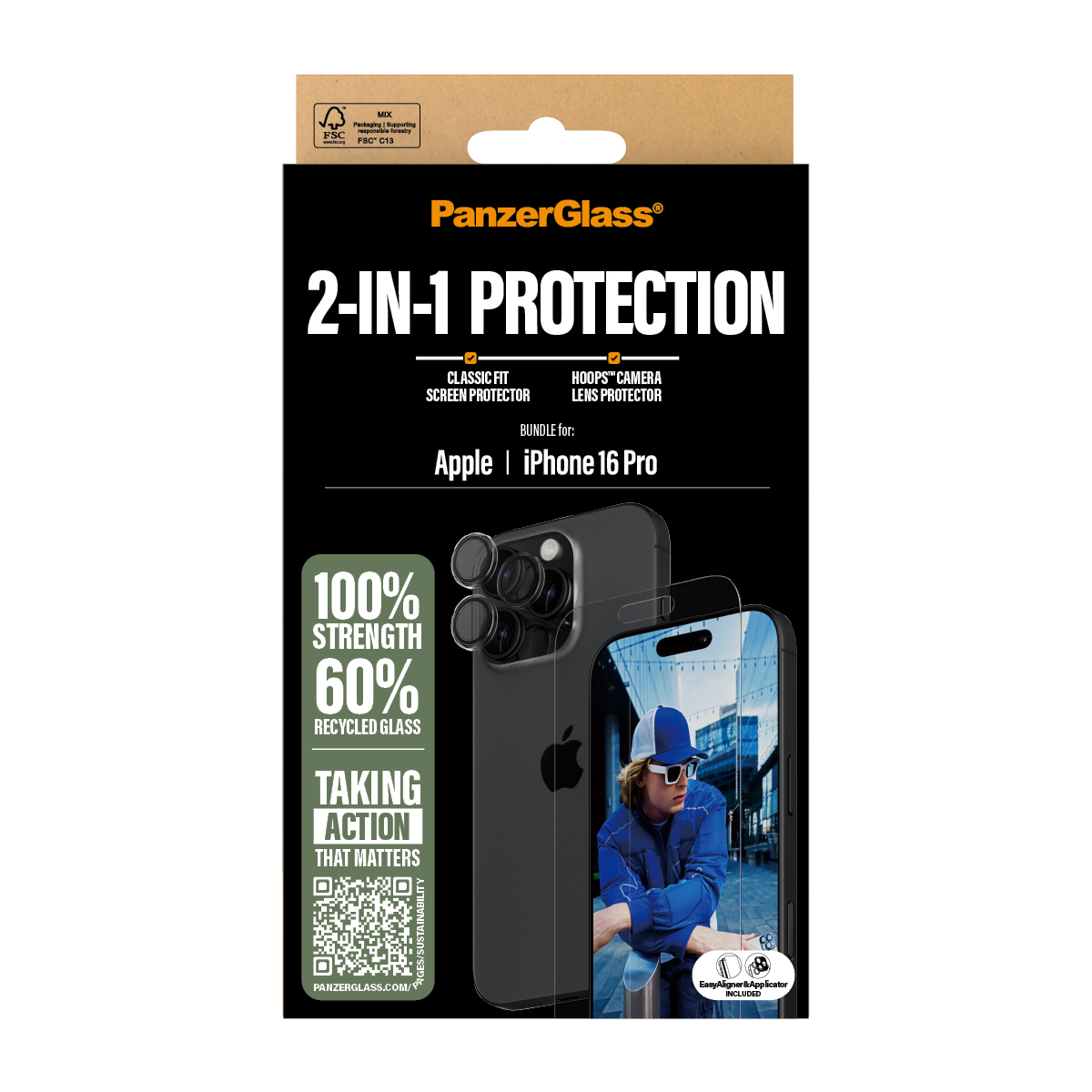 PANZERGLASS 2-IN-1 BUNDLE IPHONE 16 PRO