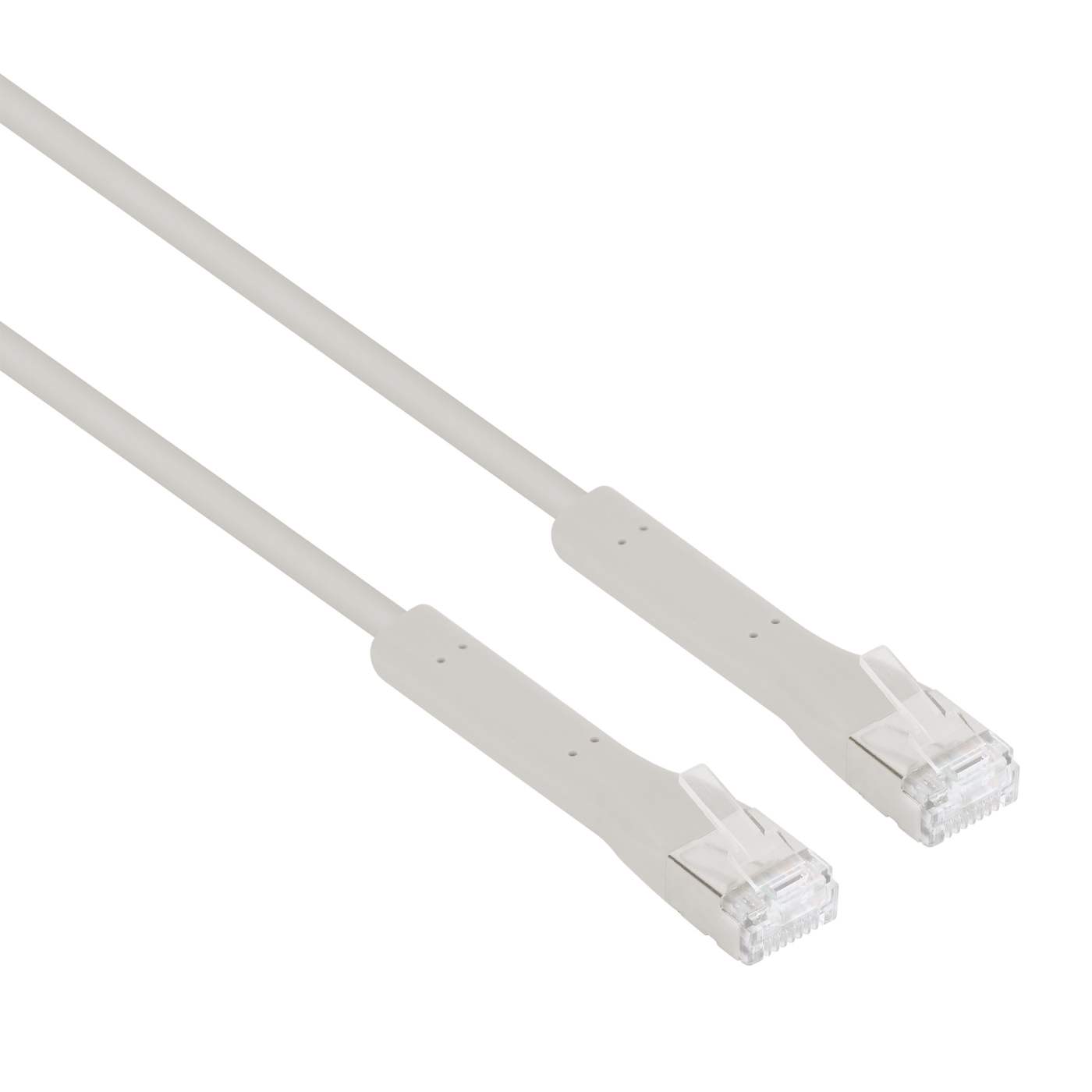 INTELLINET Cat6a F/FTP FlexiBoot Slim Patchkabel 0,3m grau 10G 500MHz LSZH Kupfer Litzendraht äusserst biegsam vergoldete Kontakte