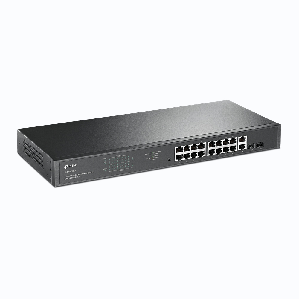 18-PORT GIGABIT POE SWITCH WITH 16-PORT POE+