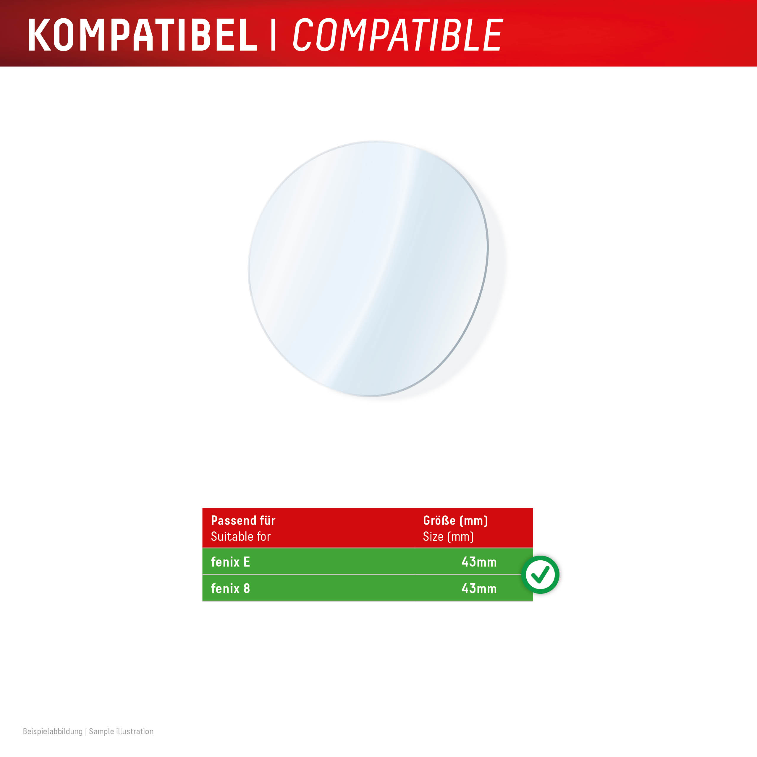 DISPLEX GLASS GARMIN FENIX E/FENIX 8 43MM