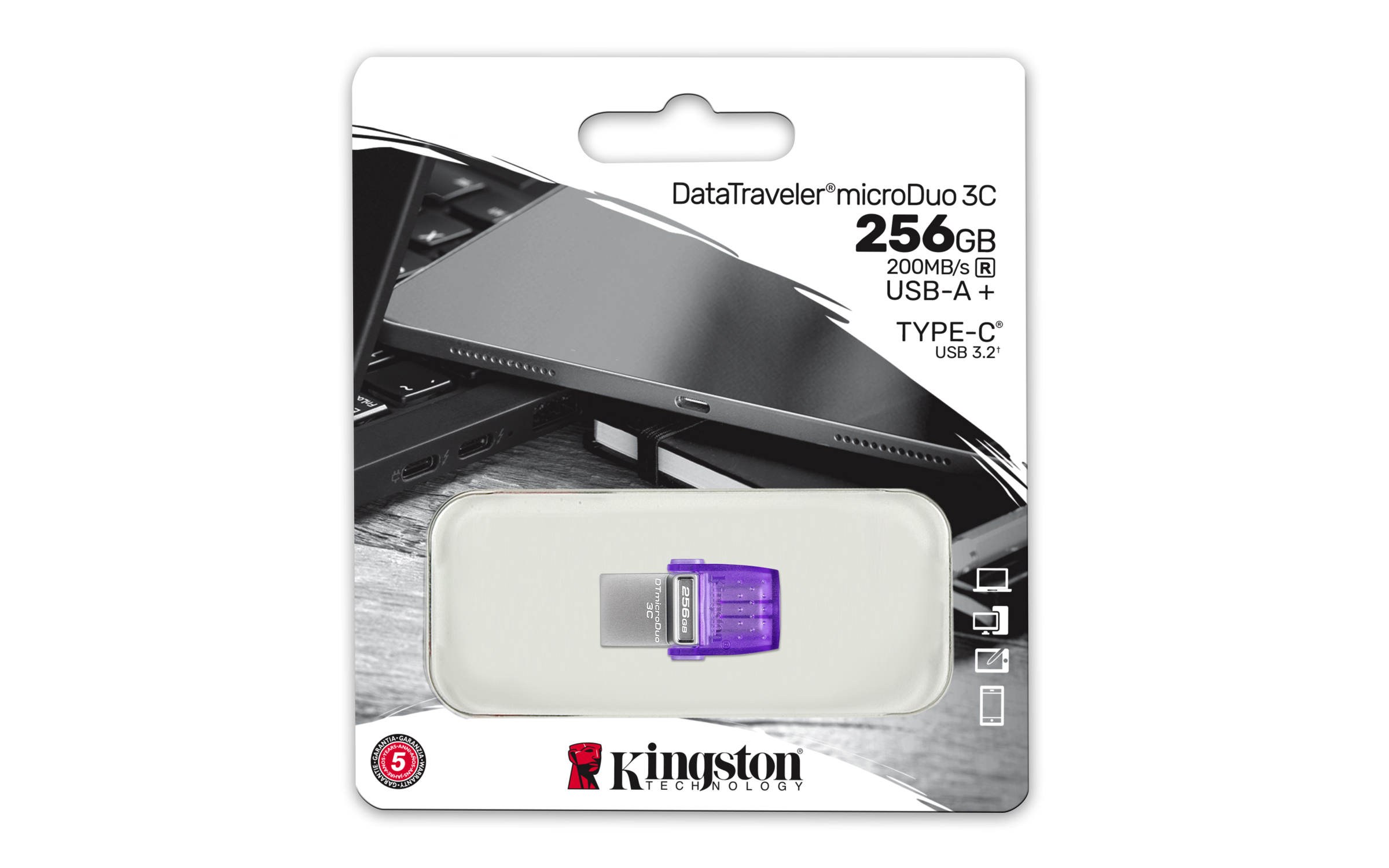 DataTraveler microDuo 3C 256 GB, USB-Stick