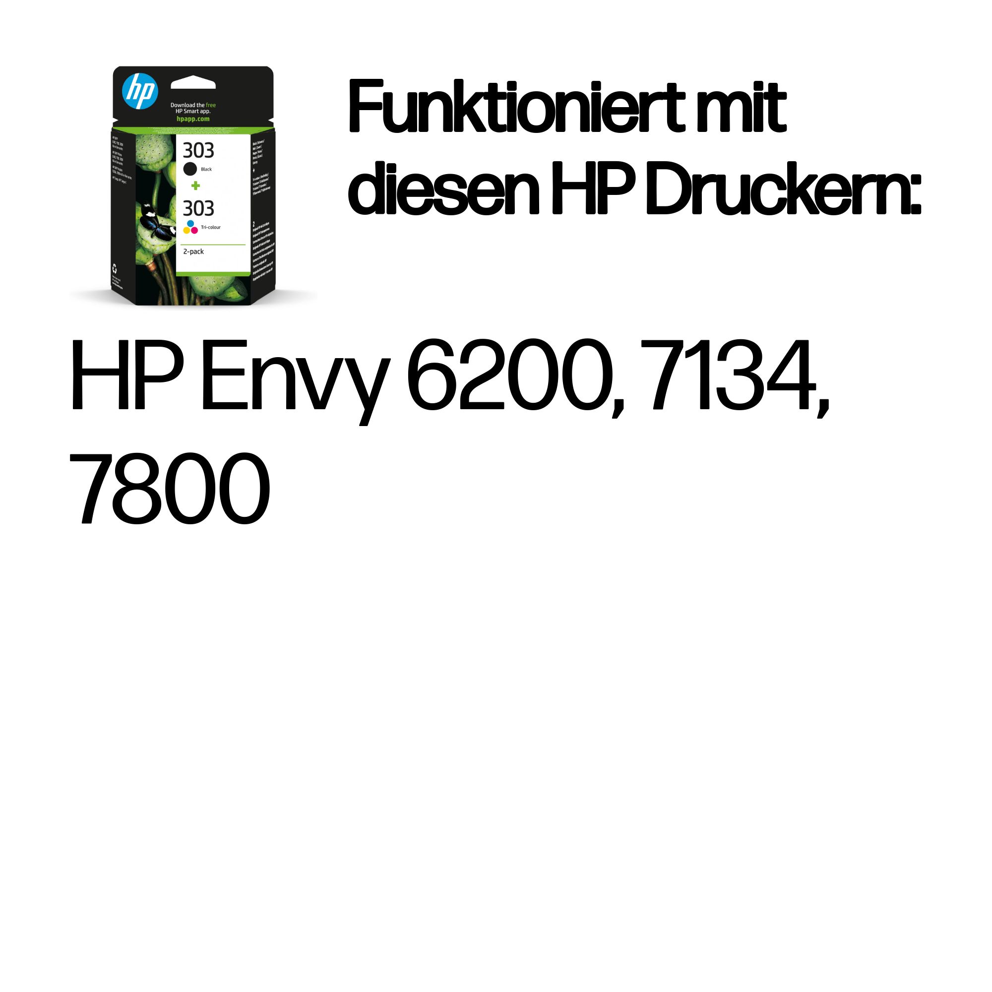 HP 303 Schwarz+Dreifarbig Tintenpatrone