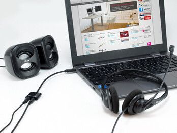 Equip Adapter USB-C->2x3-Pin 3.5mm St/Bu DAC 0.15m schwarz