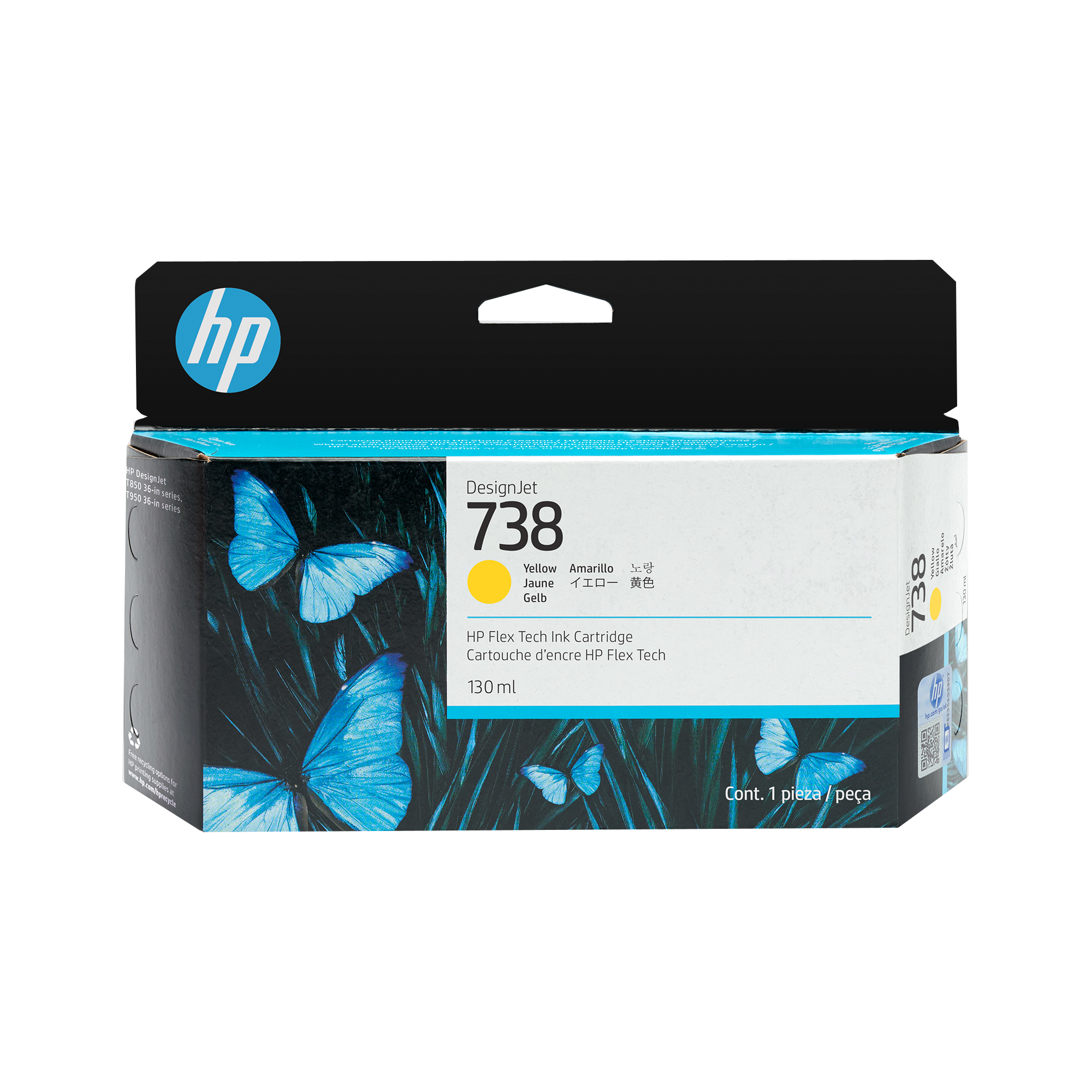 HP 738(498N7A) gelb Druckerpatrone