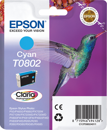 EPSON T0802 (Kolibri) cyan Druckerpatrone