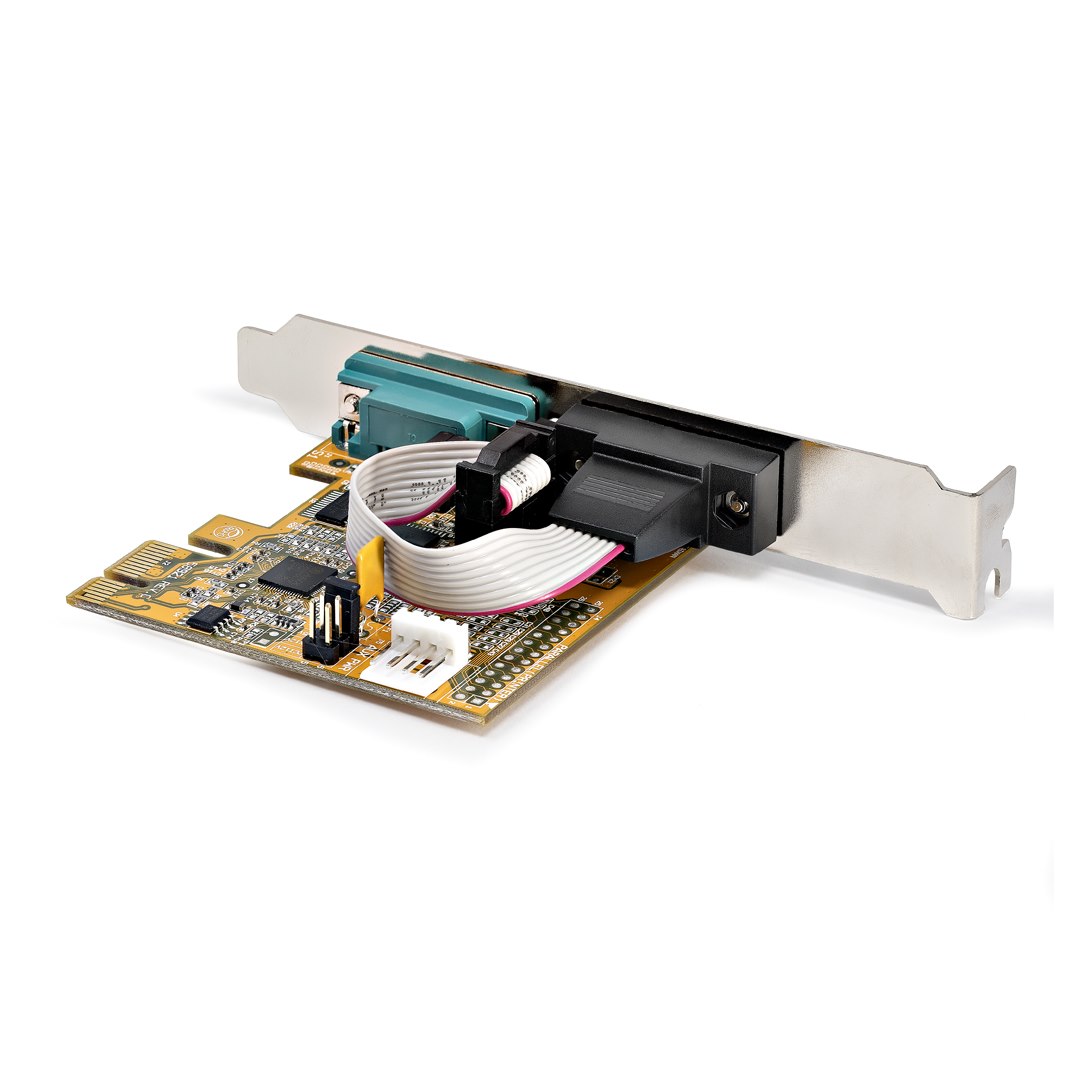 STARTECH.COM 2 Port PCI Express Serielle Schnittstellenkarte PCIe auf RS232 Karte Serielle Adapter Karte / Erweiterungskarte COM Ret