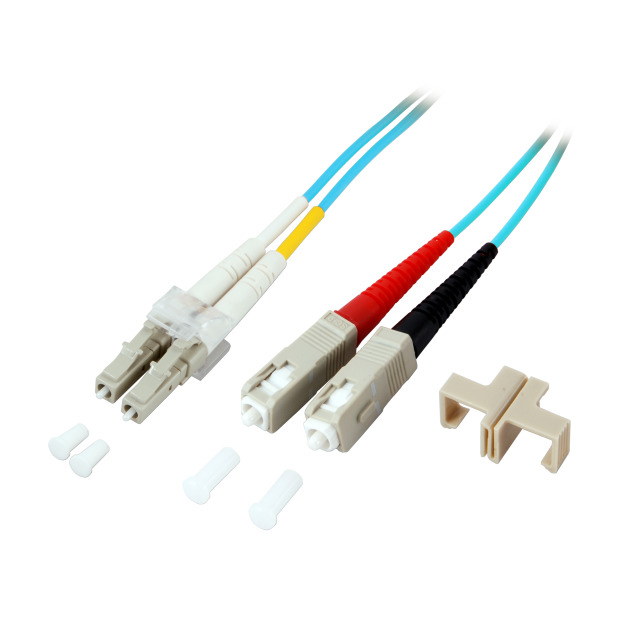 EFB Duplex Patchkabel LC-SC 50/125 OM3 LSZH 2mm 1.0m aqua