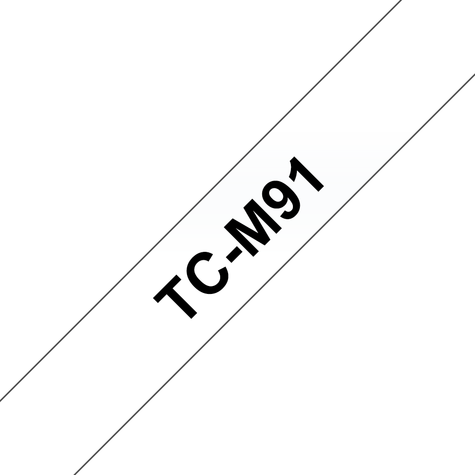 brother Schriftband TC-M91 TCM91, 9 mm, schwarz auf transparent, 1 St.