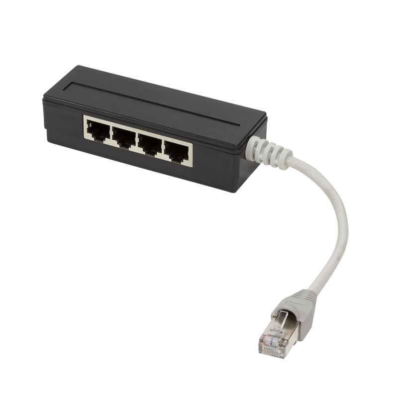 Logilink Splitter 4port RJ45, geschirmt, mit 15 cm Kabel