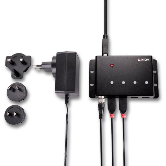 LINDY 4 Port USB 3.0 Metall Hub