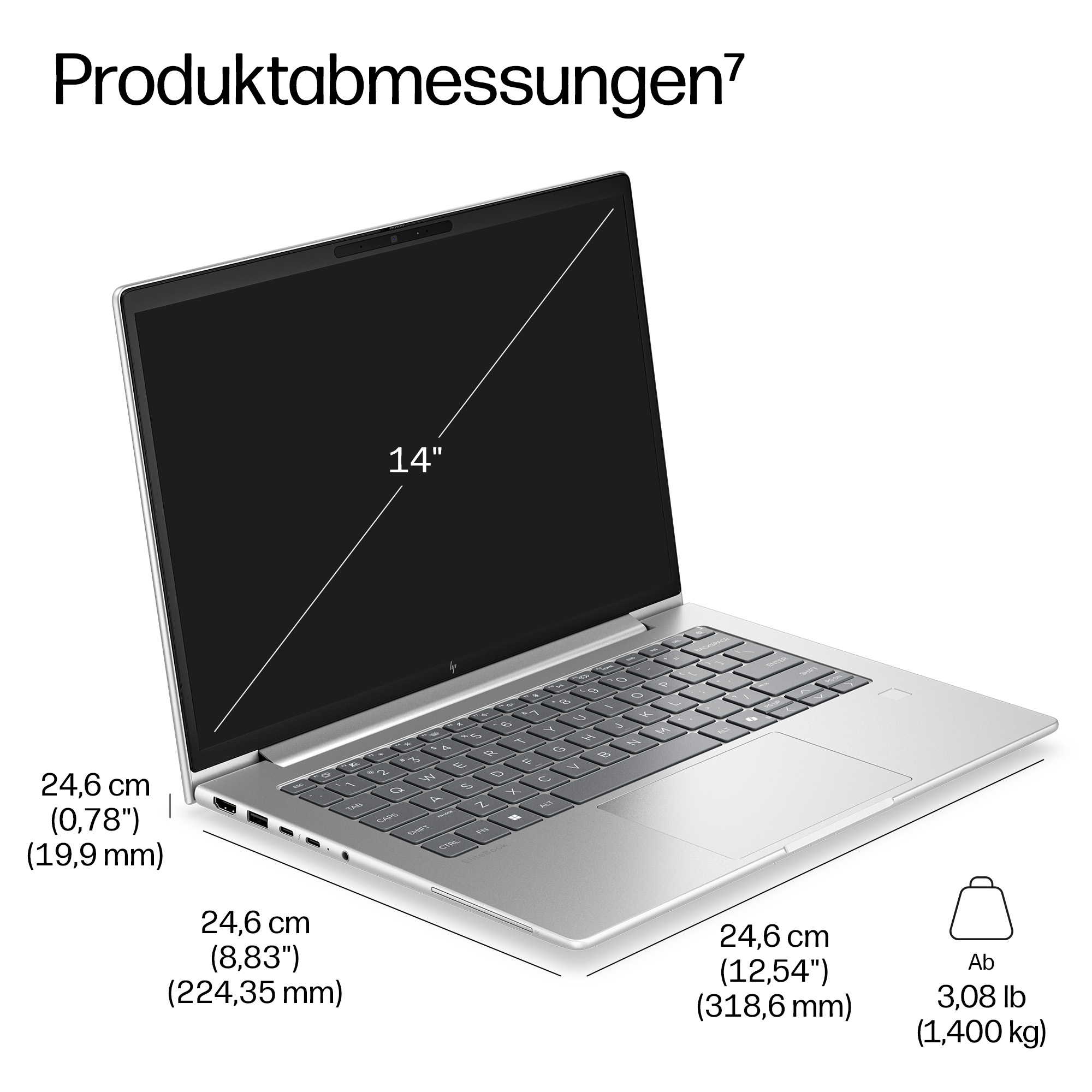 HP EB6 G2I 14AI U5-335 14 32GB/512 W11P LTE 5G 2/2/2