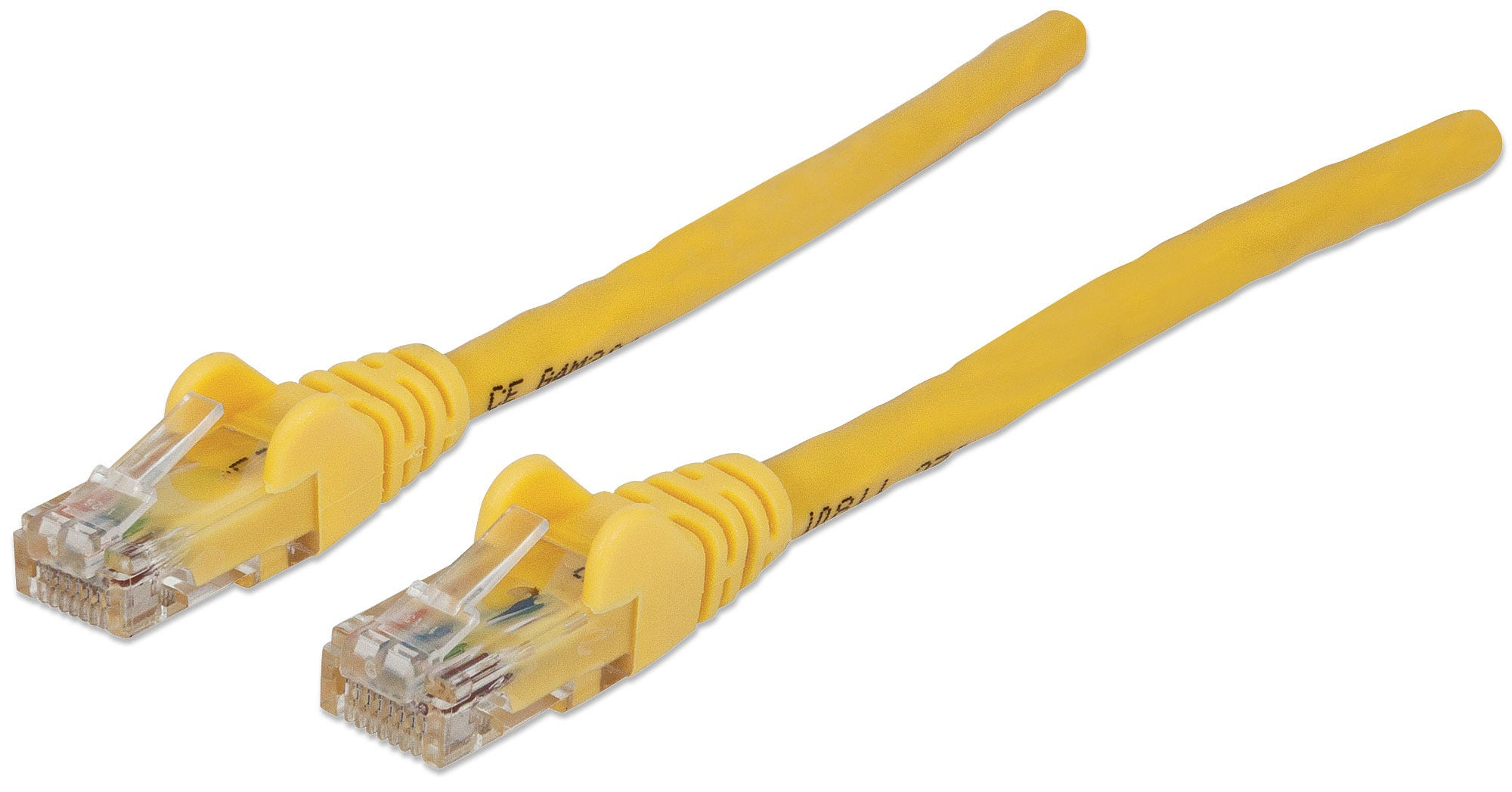 INTELLINET Netzwerkkabel Cat6 U/UTP 2,0m Gelb RJ-45 Stecker / RJ-45 Stecker Vergoldete Kontakte Polybeutel
