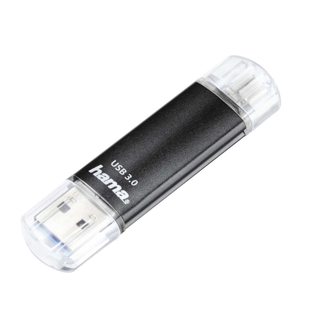 hama USB-Stick Laeta Twin schwarz 256 GB, 1 St.