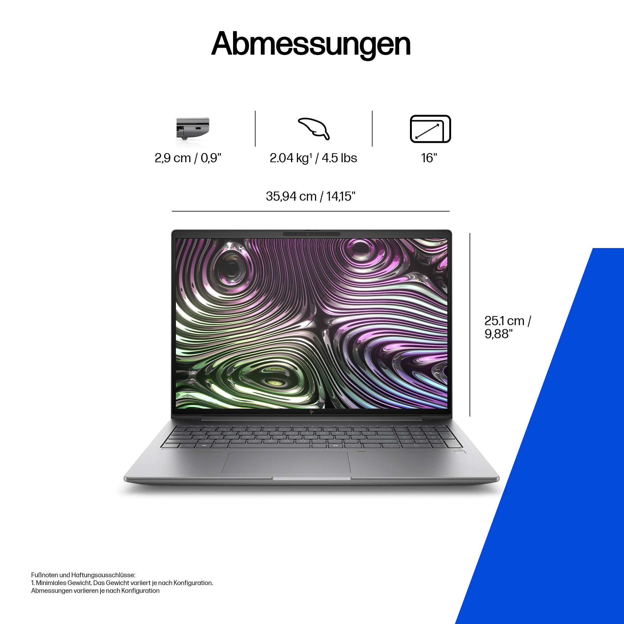 HP ZBook X G1i Intel Core Ultra 7 255H 40,64cm 16Zoll WUXGA 32GB 1TB/SSD W11P 3J Gar (DE)