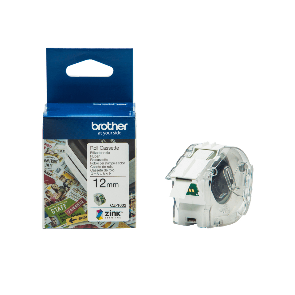 brother Endlospapierrolle für Etikettendrucker CZ1002 weiß, 12,0 mm, 1 x 1 Etiketten
