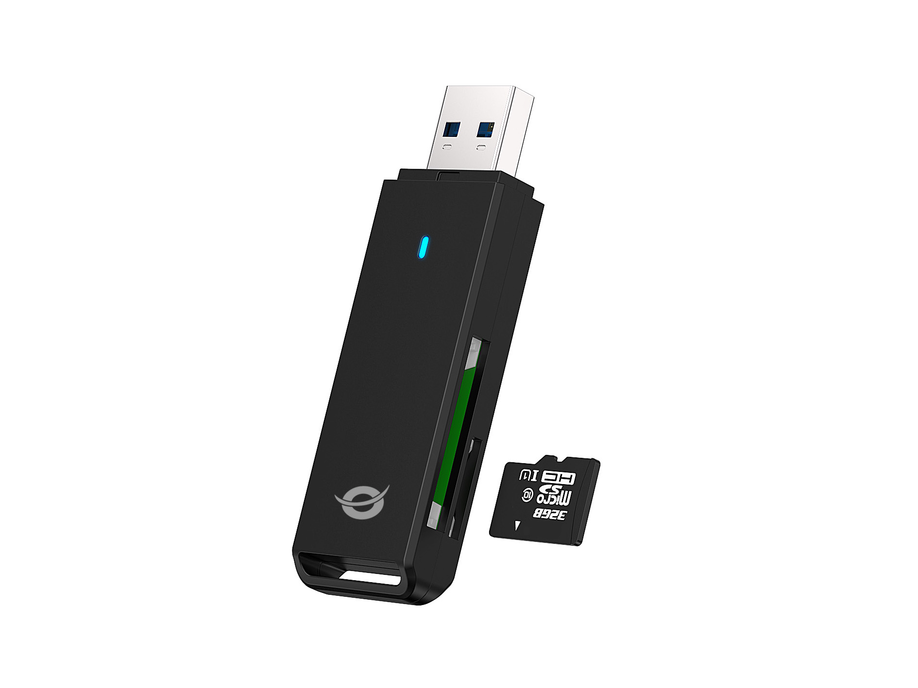 CONCEPTRONIC Kartenleser USB-A3.2->TF/Micro-SD3.0 schwarz