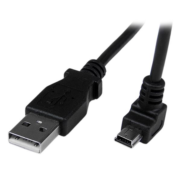 2M DOWN ANGLE MINI USB CABLE .