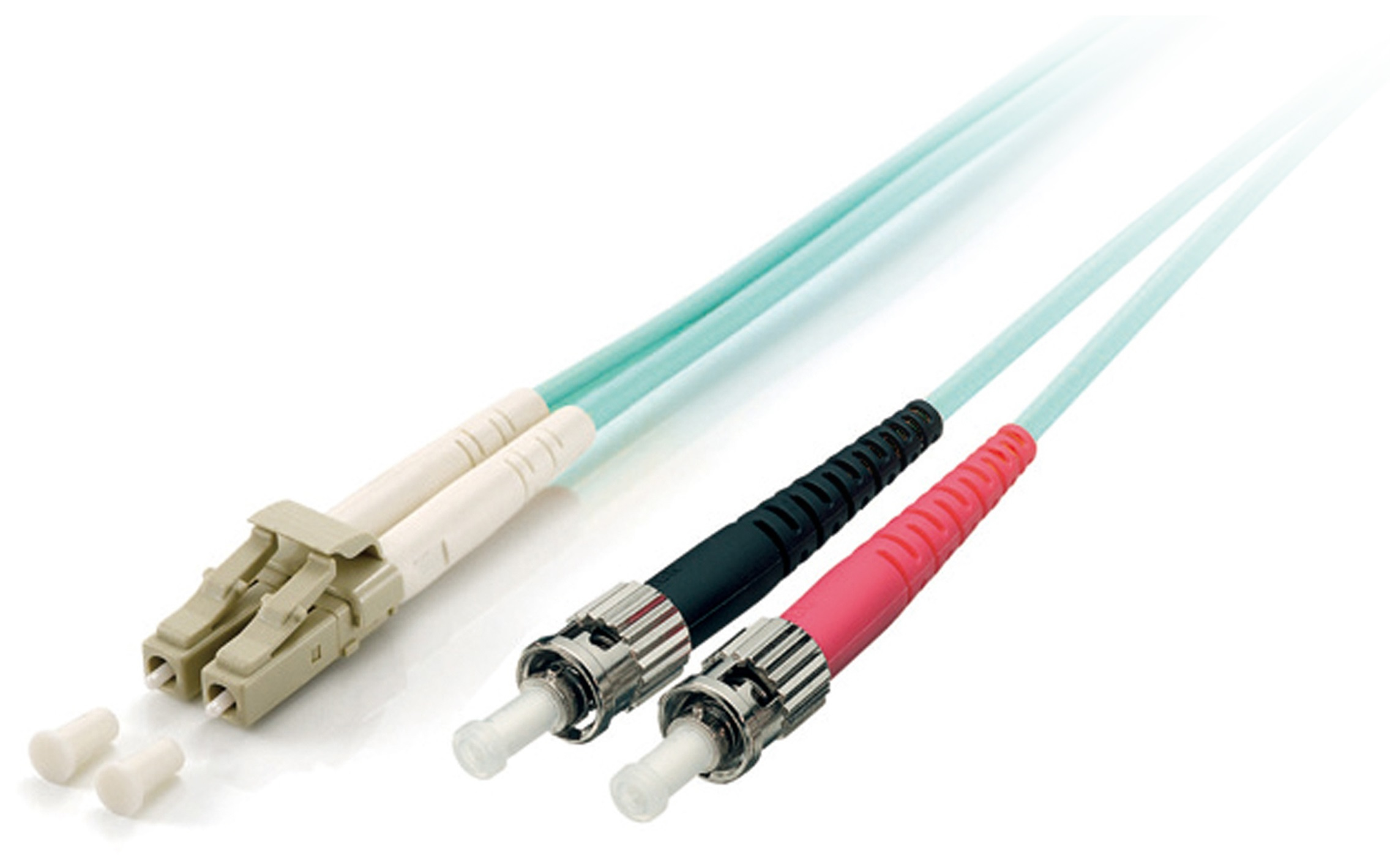 Equip Patchkabel LC->ST 10.00m Multimode Duplex OM3 türkis Polybeutel