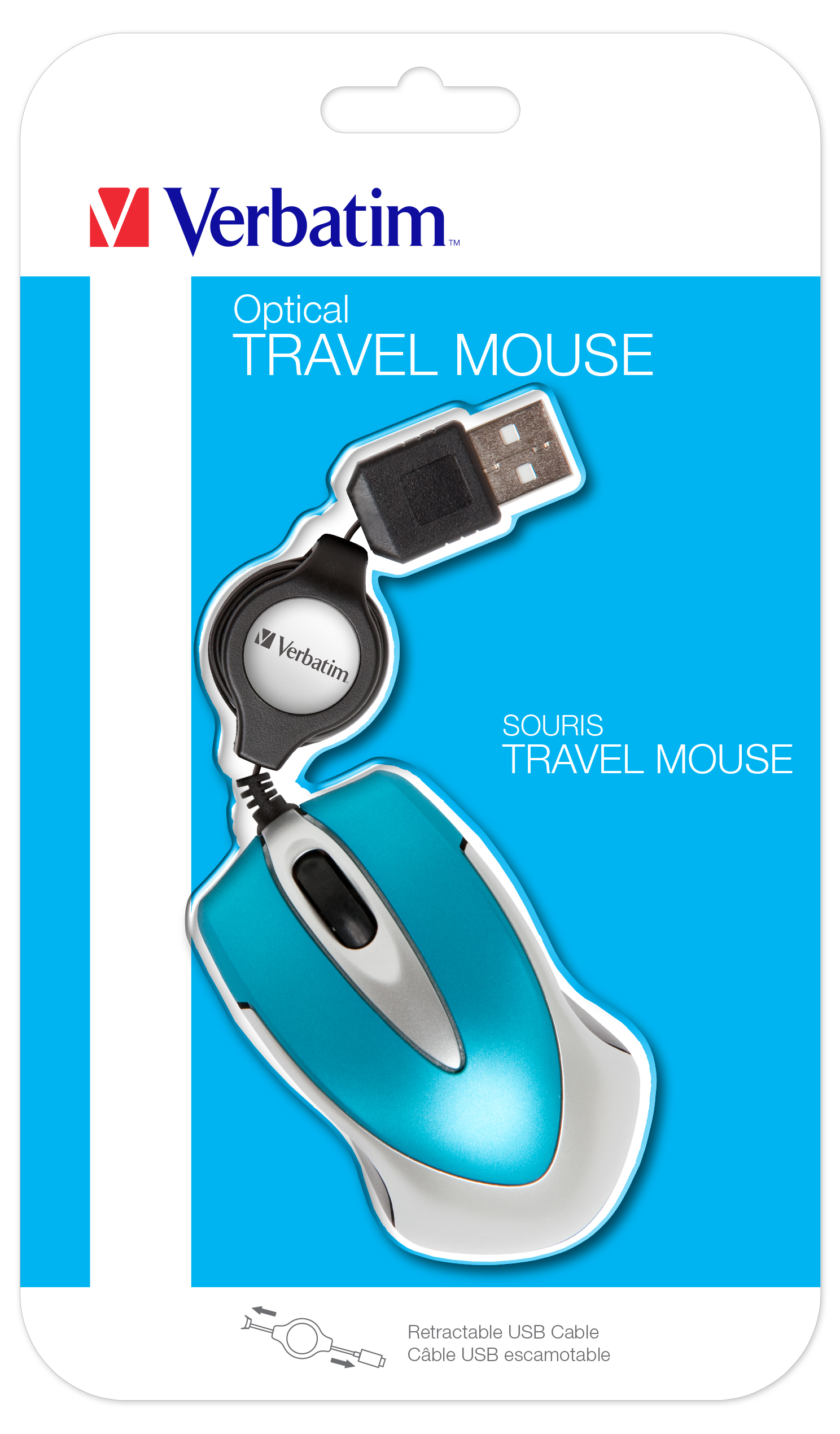 Verbatim Go Mini Maus Beidhändig Optisch USB Typ-A Blau