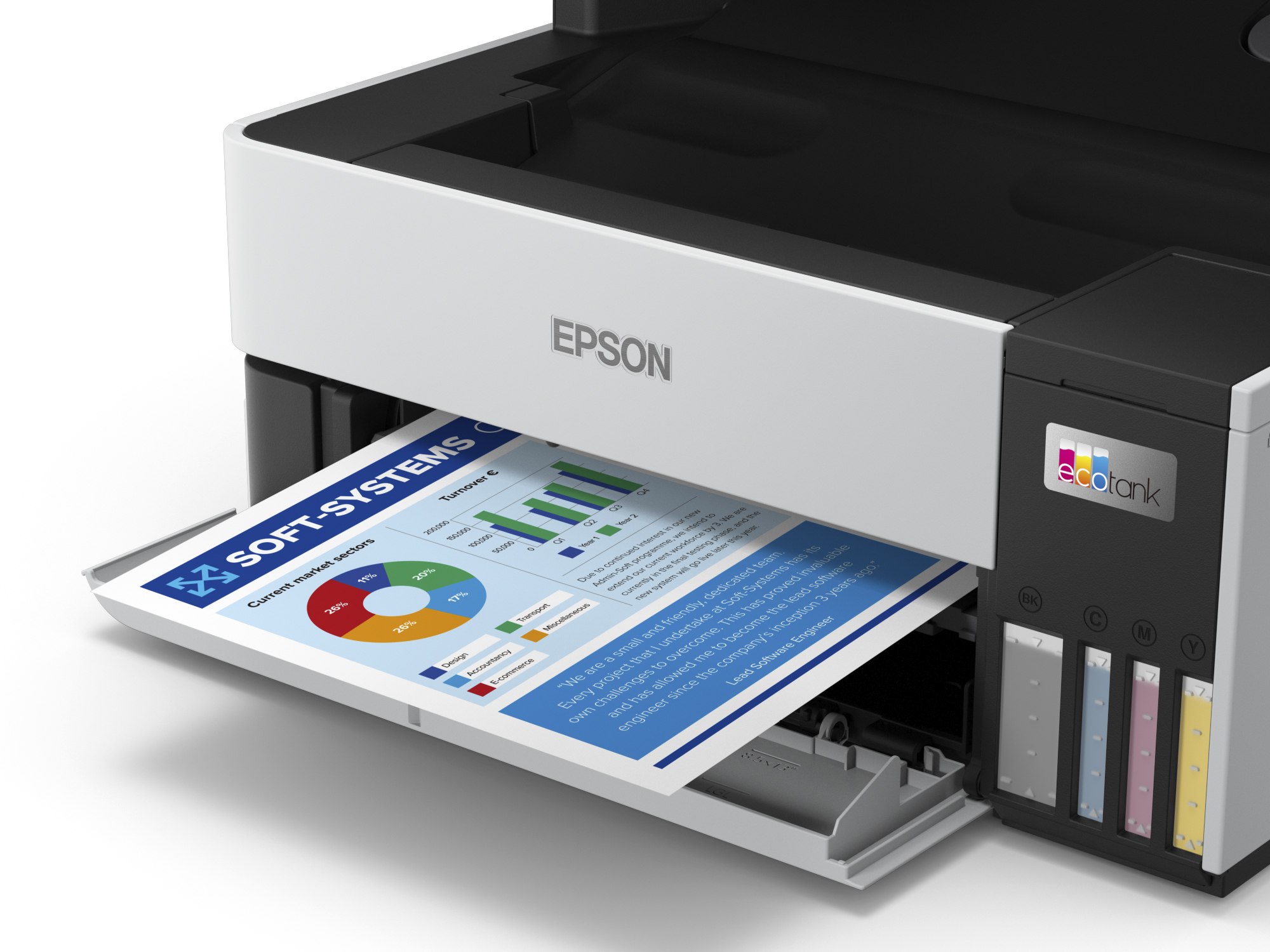 EPSON EcoTank ET-5170 4 in 1 Tintenstrahl-Multifunktionsdrucker grau