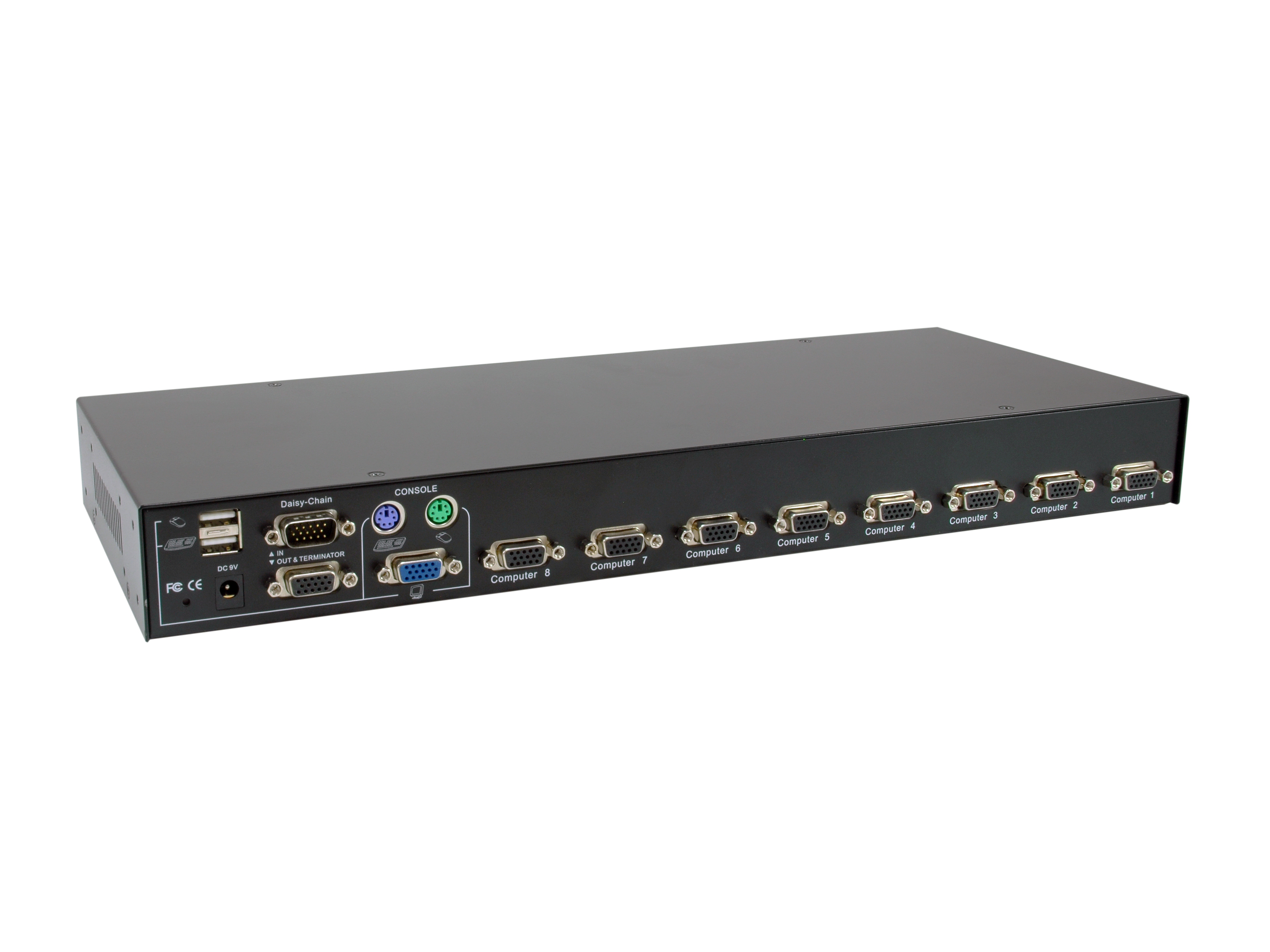 LevelOne KVM Switch 8-Port PS/2 USB 1.1x2 VGA Daisy-Chainsw