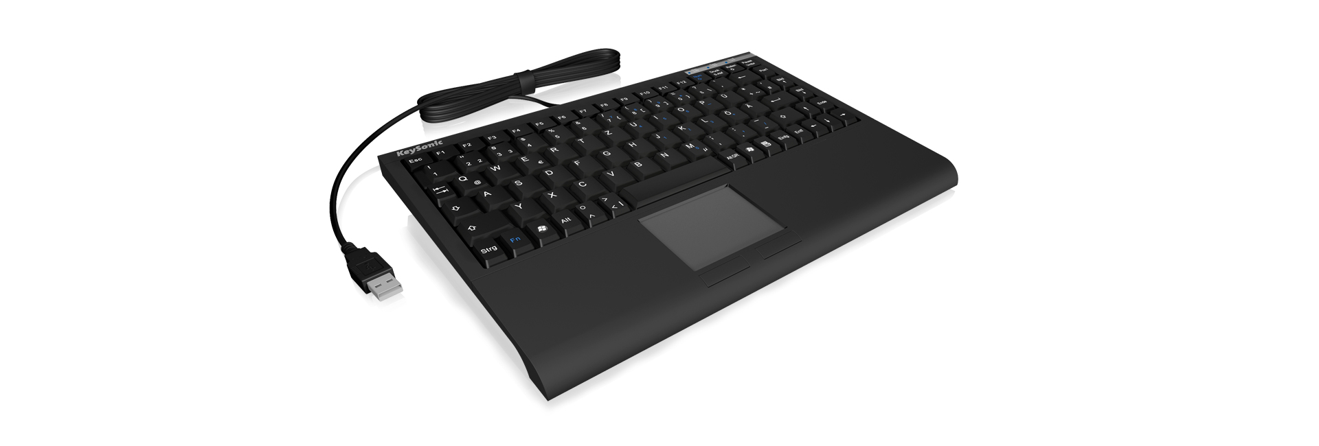 KeySonic Mini-TAS Smart-Touchpad SoftSkin, BK, ACK-540U+(DE)