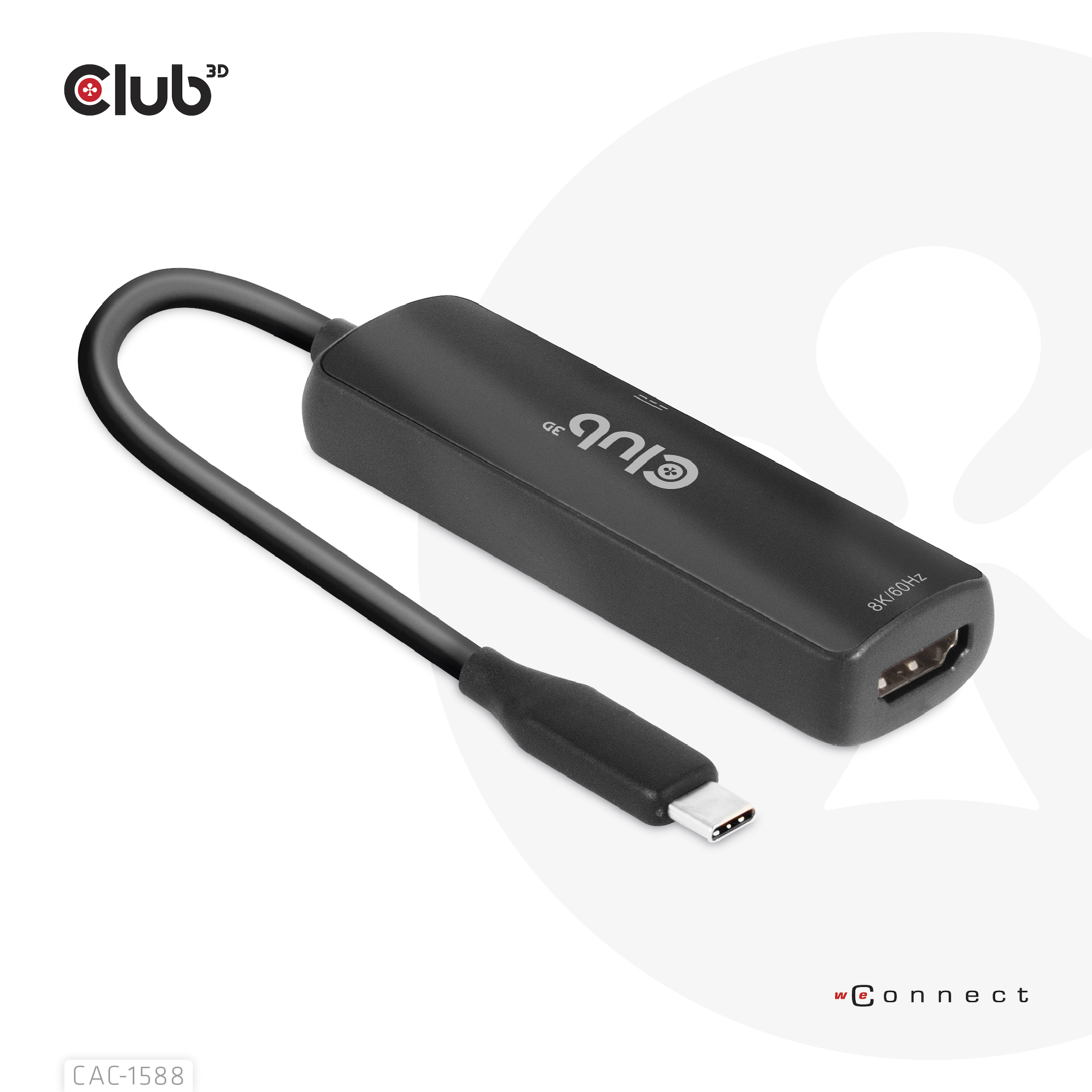 Club3D Adapter USB 3.2 Typ C > HDMI 2.1 HDR10 8K60Hz aktiv retail