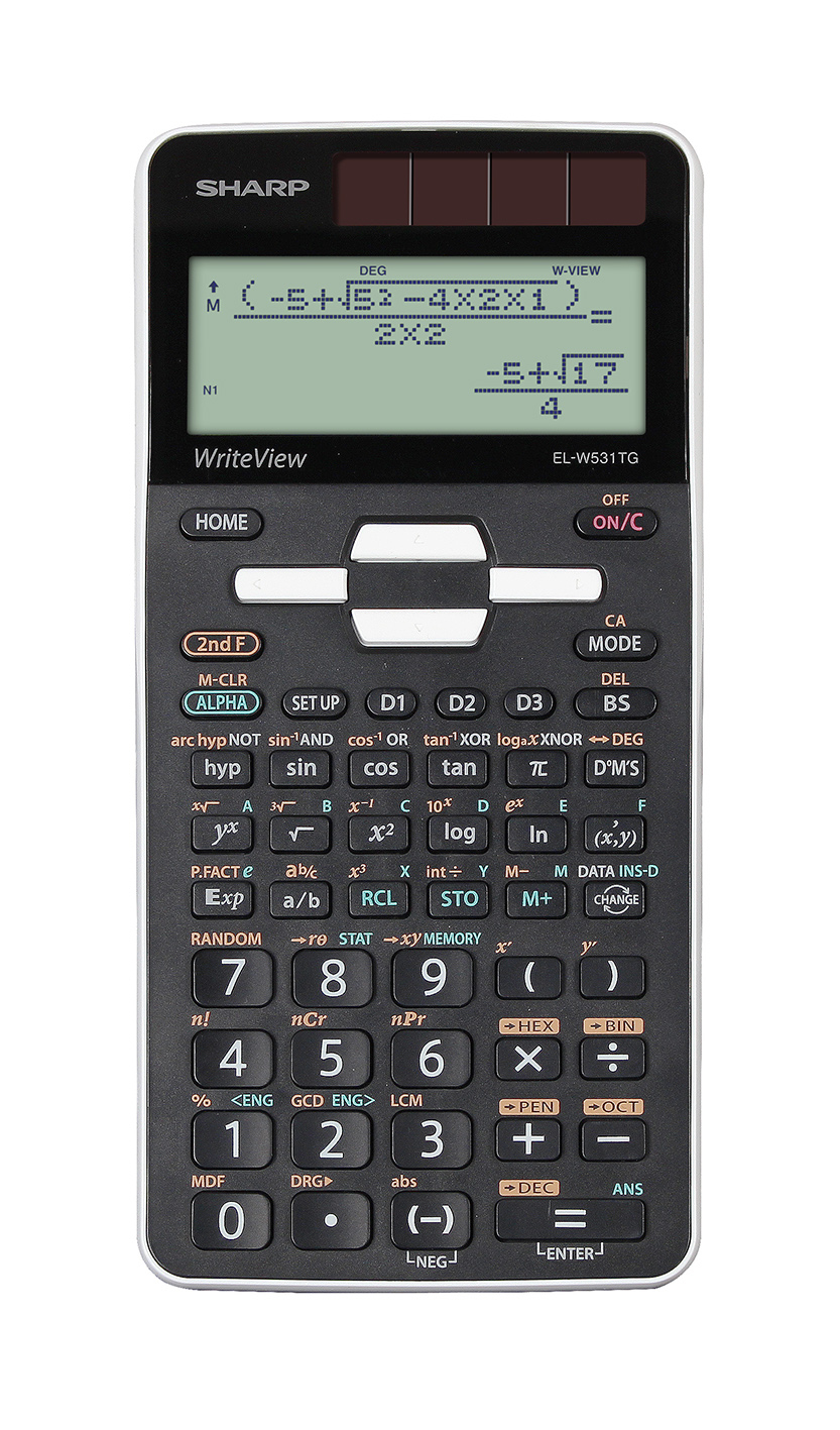SHARP EL-W531TG Wissenschaftlicher Taschenrechner schwarz/weiß