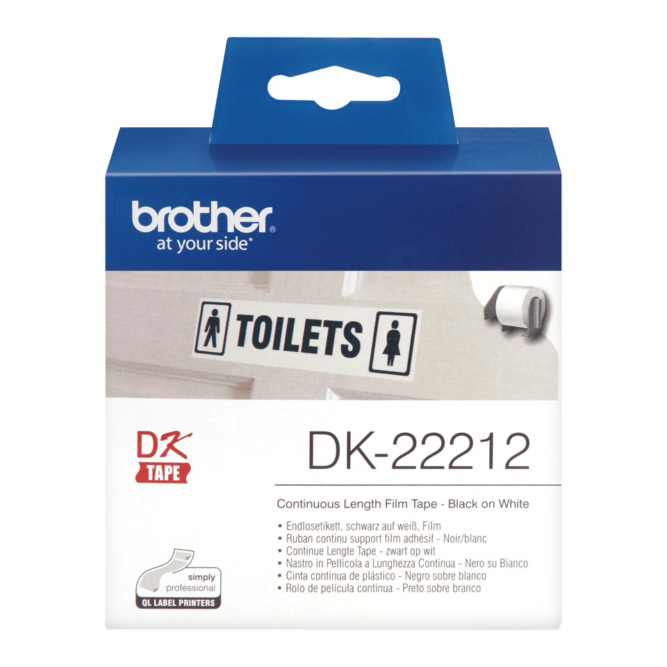 DK CONTINUOUS LABELS WHITE F/ QL-500/550 FILM 15.24M 62MM