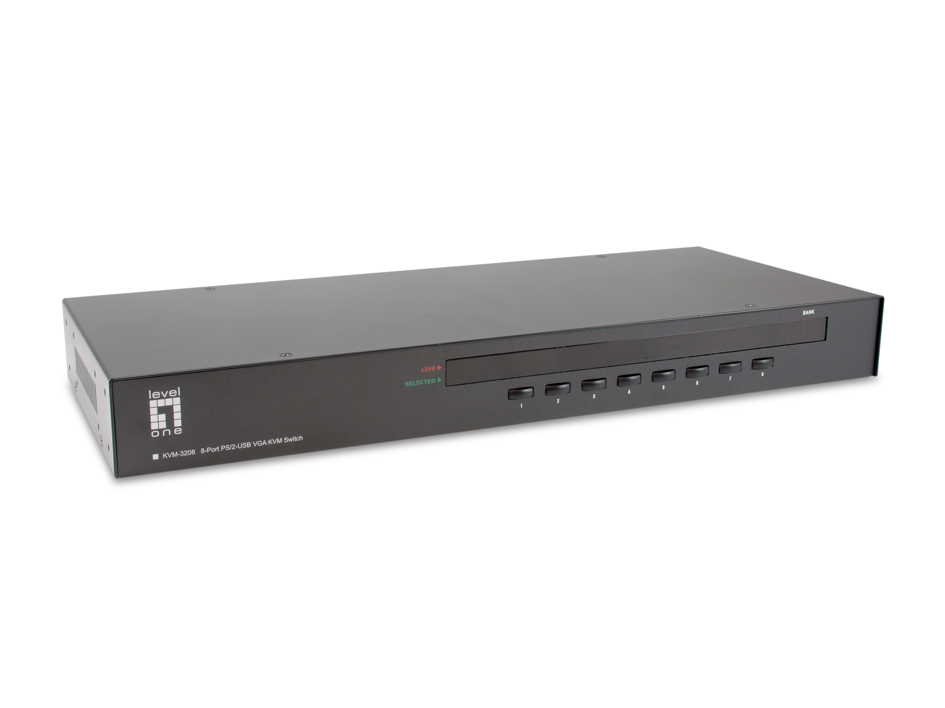 LevelOne KVM Switch 8-Port PS/2 USB 1.1x2 VGA Daisy-Chainsw