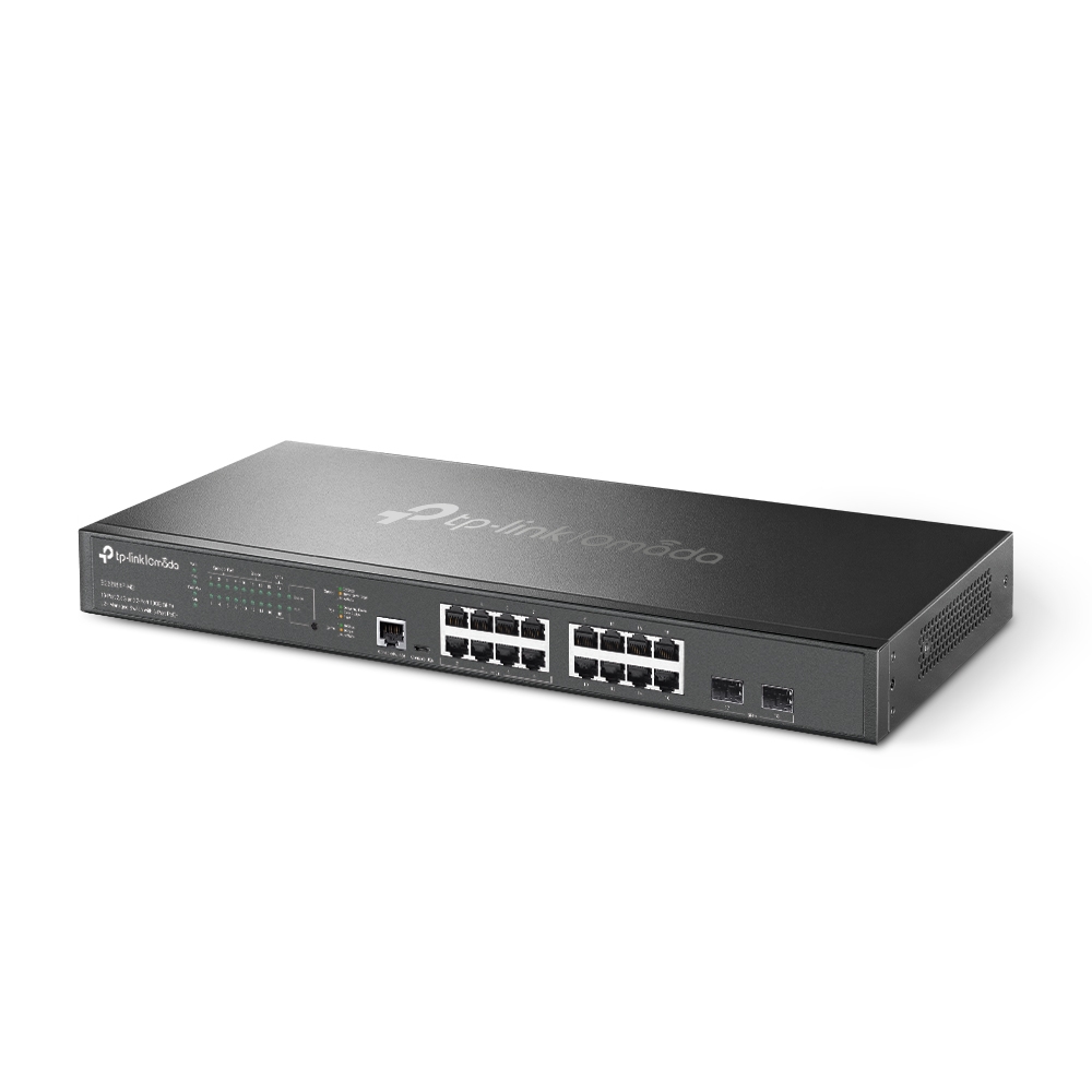 TP-LINK SG3218XP-M2 Omada 16-Port L2+ Managed Switch 8x 2.5G PoE+ 8x 2.5G Non-PoE 2x 10G SFP+ 240W PoE Budget