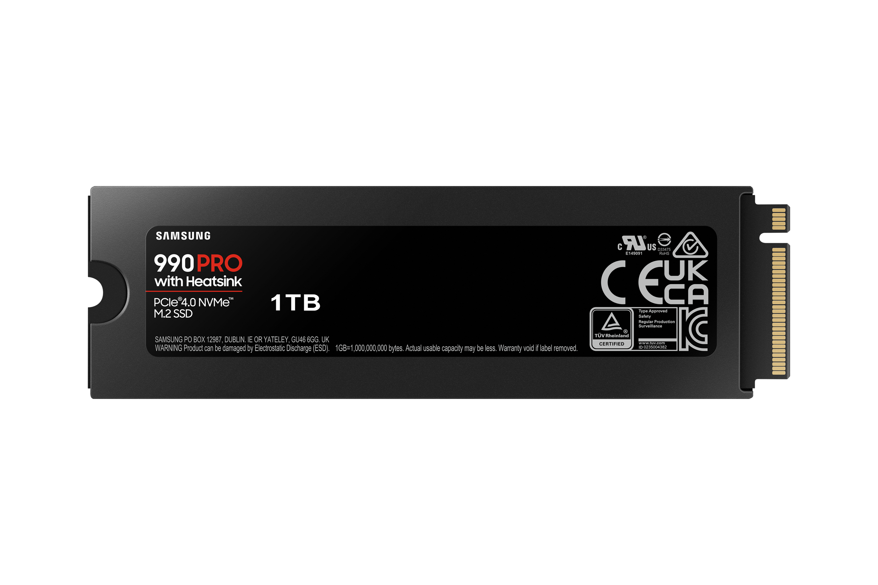 SSD M.2 (2280) 1TB Samsung 990 PRO Heatsink (PCIe/NVMe)