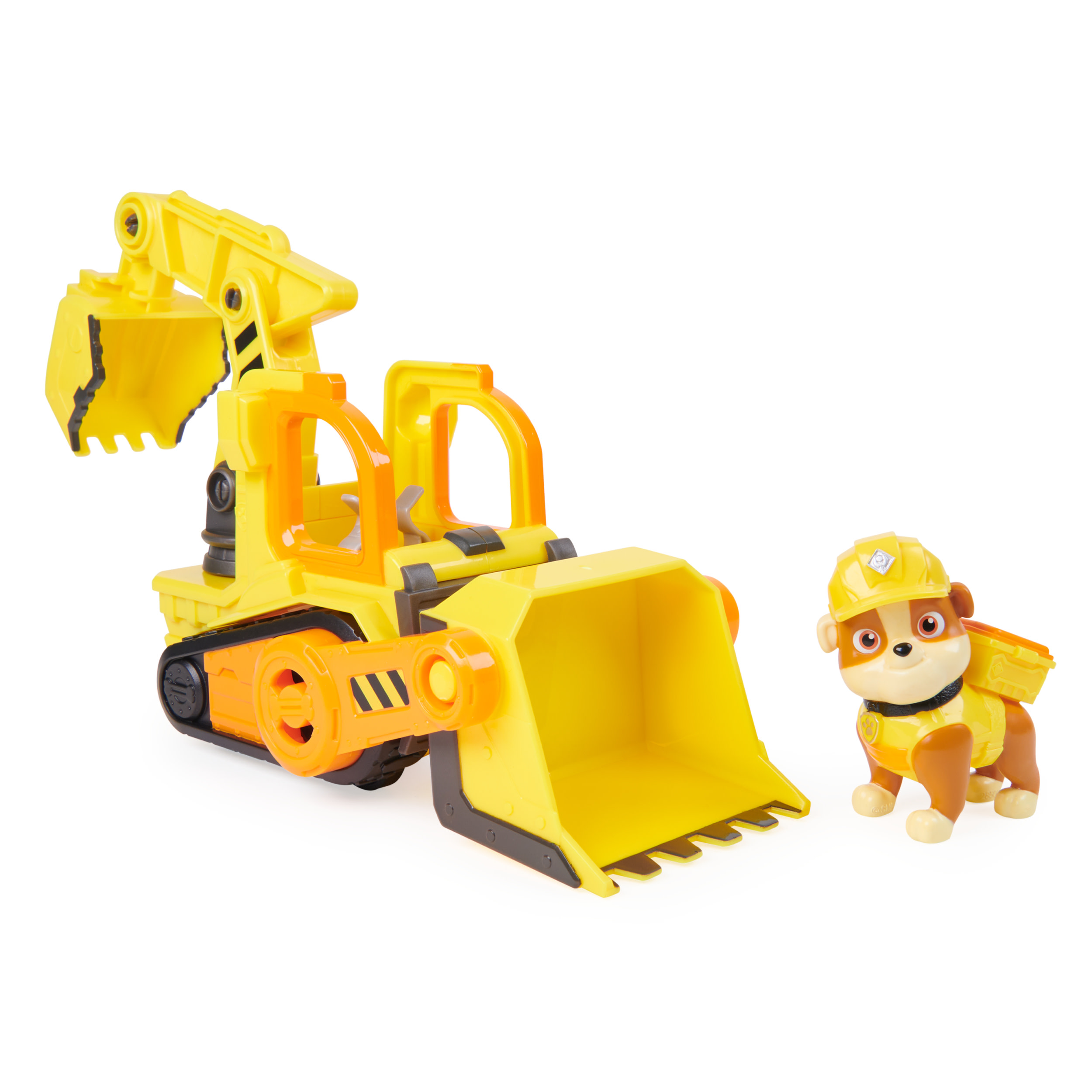 Rubble & Crew - Planierraupen-Baufahrzeug mit Rubble-Figur, Spielfahrzeug