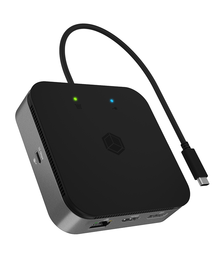 Dockingstation IcyBox USB 3.2 Type-C mit 2-fach Videoausgabe retail