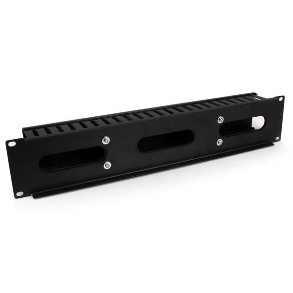 StarTech.com CMDUCT2U Horizontaler 2HE Kabelkanal mit Abdeckung Schwarz