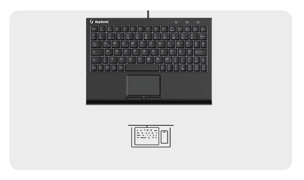 KeySonic Super-Mini-TAS Touchpad,B-light,BK, KSK-3211ELU(DE)