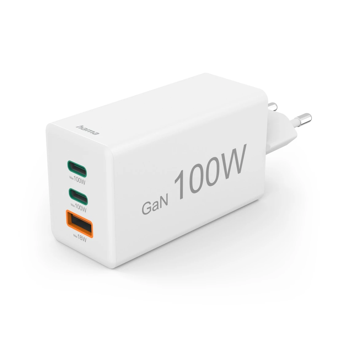 hama Mini Ladeadapter weiß, 100 Watt