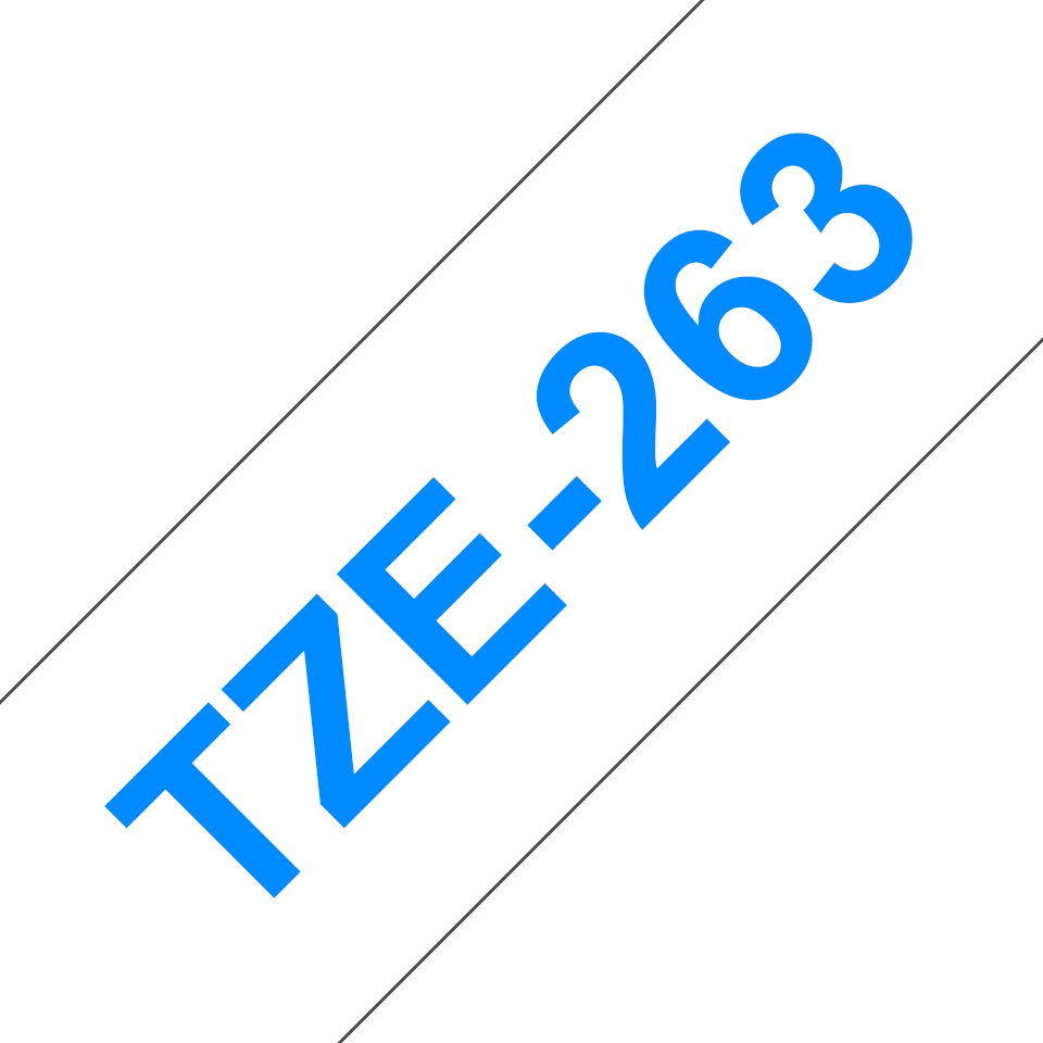 brother Schriftband TZe-263 TZE263, 36 mm, blau auf weiß, 1 St.