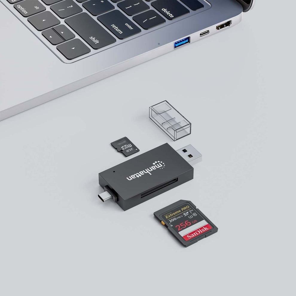 MANHATTAN USB 3.0 Typ-C/-A Kartenlesegerät microSD, SD/MMC