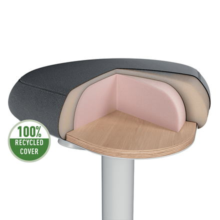 LEITZ Sitz- & Stehhocker Ergo Active 65450085 grau, 1 St.