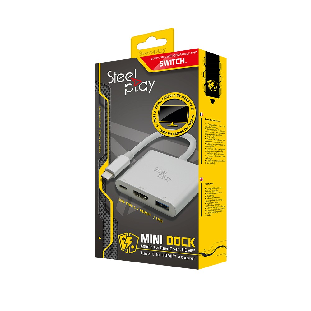 LEXIP X STEELPLAY Mini Dock USB C to HDMI Adapter Switch