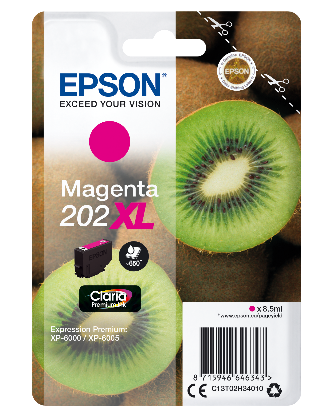 EPSON 202XL/T02H34 (Kiwi) magenta Druckerpatrone