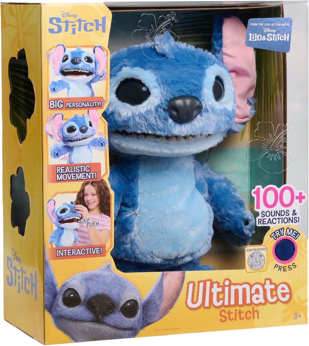 Disney Stitch Ultimate Stitch Interactive Feature Plüschfigur, Kuscheltier