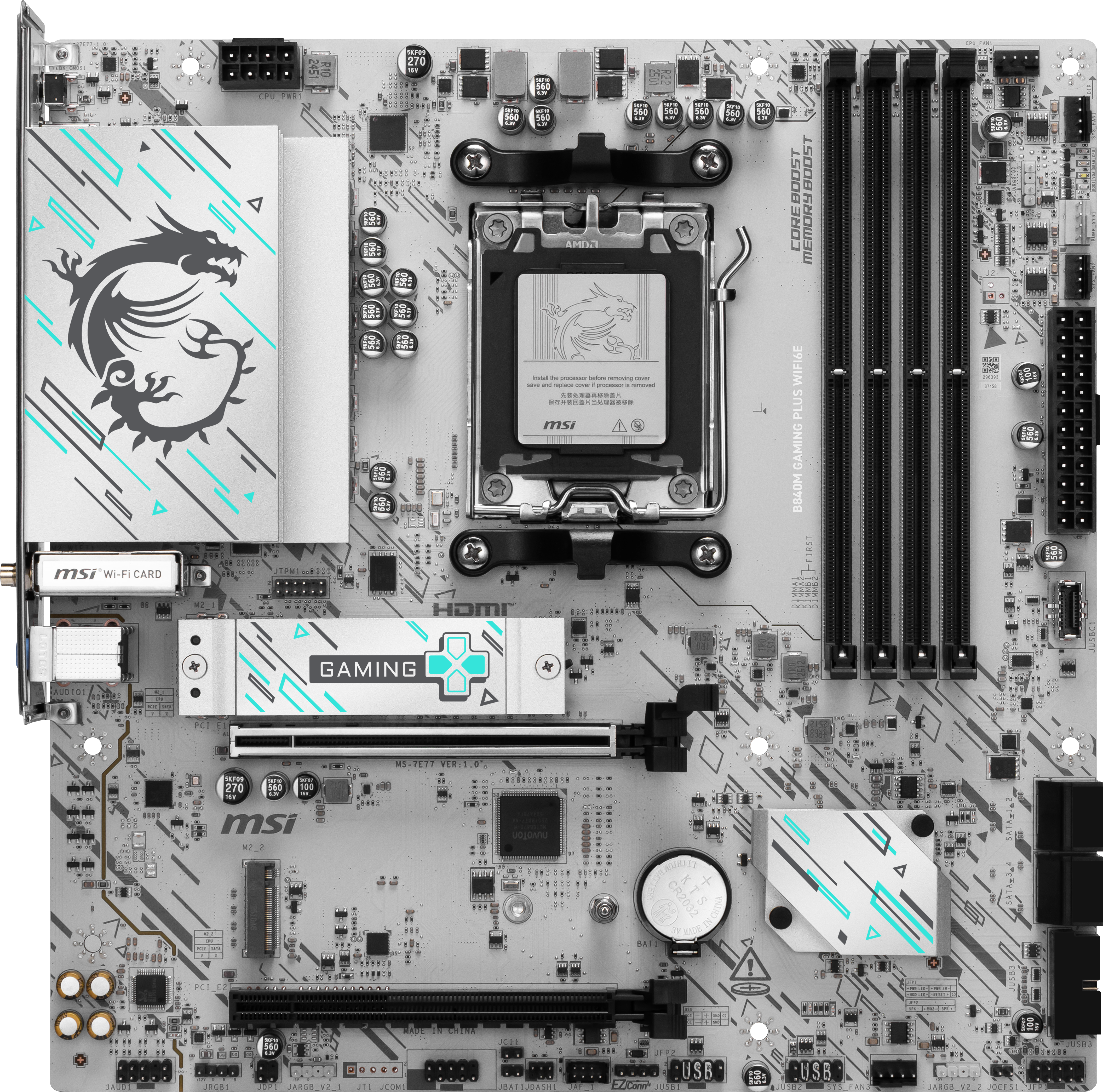 MSI B840M GAMING PLUS WIFI6E AM5 mATX MB
