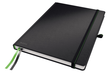 LEITZ Notizbuch Complete DIN A4 kariert, schwarz Hardcover 160 Seiten, 1 St.