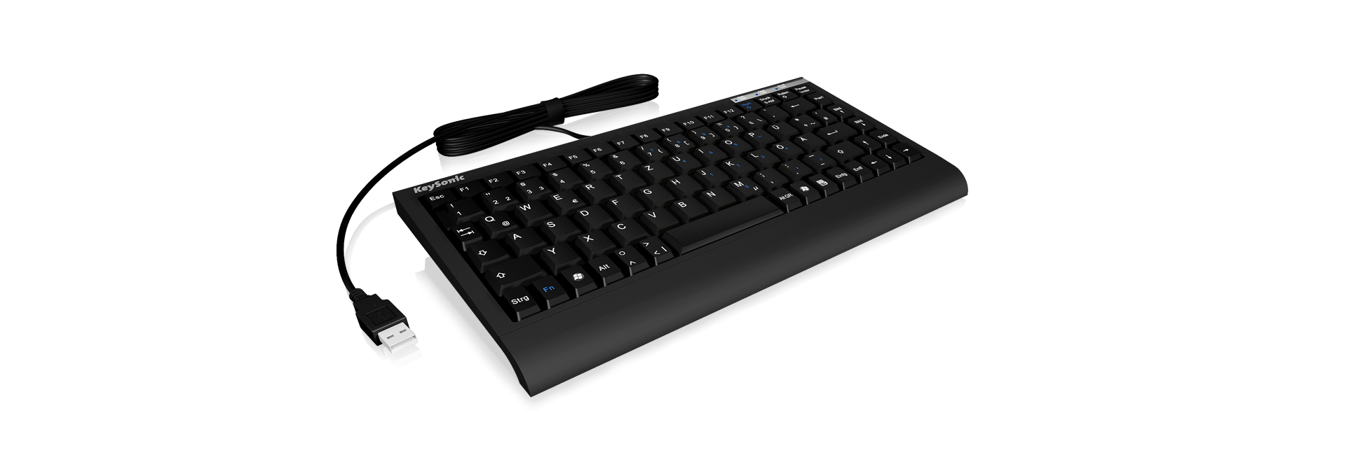 KeySonic Mini-TAS SoftSkin, PS/2-USB-Combo,BK, ACK-595C+(US)